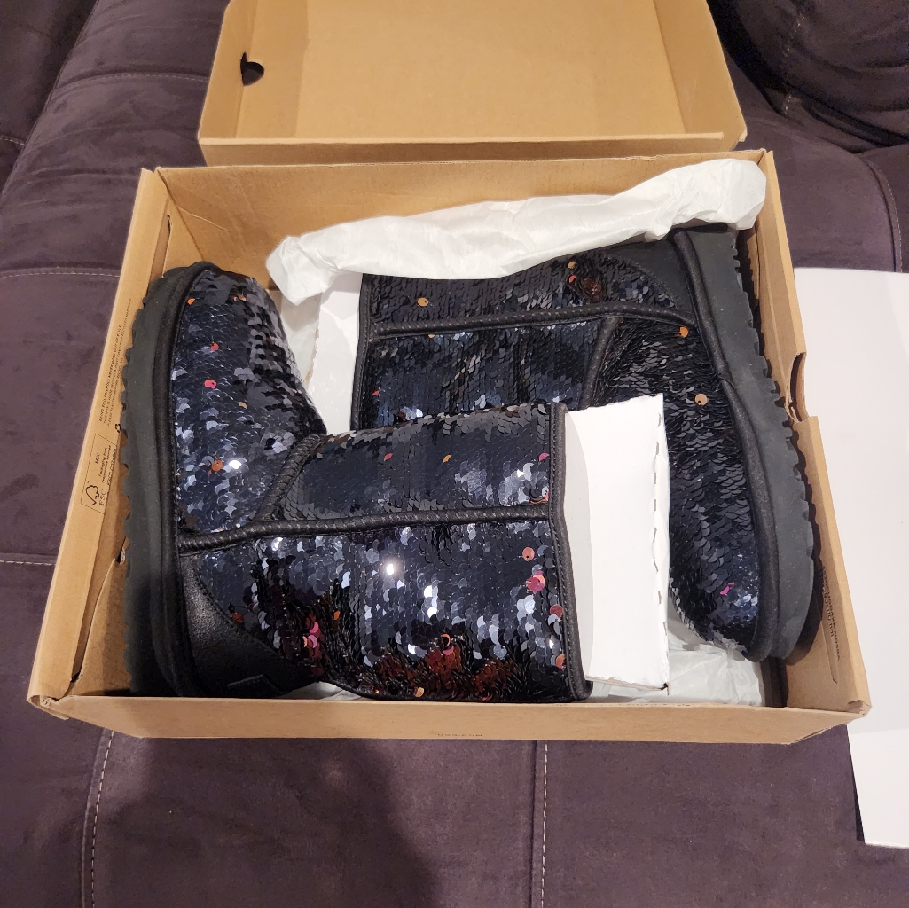 Black Sequined Ugg Boot